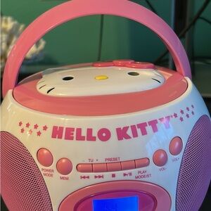 Hello Kitty Pink and White Portable CD Player